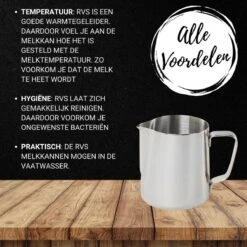 Merkloos Pazzo Goods - Melkkan - Melkkannetje Opschuim - Zilver - 350 Ml - Premium Kwaliteit - RVS - -Keukengerei Verkoop 1200x1200 1394