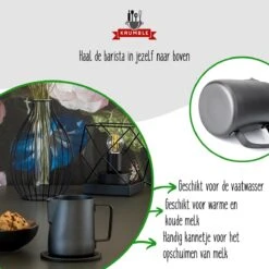 Krumble Melkkannetje 300ml / RVS Melkopschuimkan / Melkkan / Antraciet - Zwart -Keukengerei Verkoop 1200x1200 1397