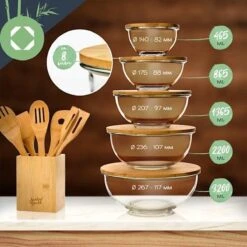 Klarstein Glazen Serveerschaal Met Bamboe Deksel - Afwasmachinebestendig - Veelzijdig Inzetbaar 12 Klarstein Glazen Serveerschaal Met Bamboe Deksel - Afwasmachinebestendig - Veelzijdig Inzetbaar -Keukengerei Verkoop 1200x1200 1419