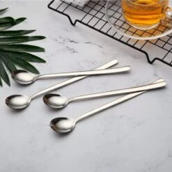 House Of Husk Latte Macchiato Lepels Set - Lange Theelepels - Koffielepels - Longdrinklepels - Sorbetlepels - Barlepel - RVS - 6 Stuks - 20CM - Zilver -Keukengerei Verkoop 1200x1200 173