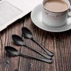 Alheco 6 Ovale Theelepels - 12.3cm - RVS Theelepeltjes - Zwart -Keukengerei Verkoop 1200x1200 185