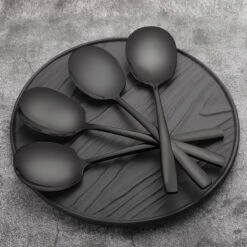 House Of Husk® Opscheplepel Set - Zwart - Serveerlepel - Groetelepel - Aardappellepel - 21cm - RVS - 4 Stuks -Keukengerei Verkoop 1200x1200 199