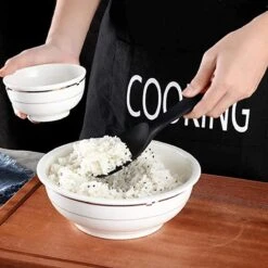 Doodadeals® Siliconen Rijstlepel - Rijst Opscheplepel - Rijstlepel Kunststof - Zwart - 1 Stuk -Keukengerei Verkoop 1200x1200 210