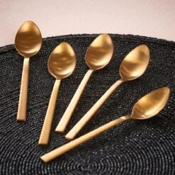 Merkloos 12 Koffie -en Theelepeltjes GOUD - Thee - Koffie - RVS - Goud -Keukengerei Verkoop 1200x1200 218