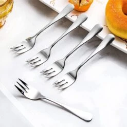 House Of Husk® Gebaksvorkjes - Dessertvorken - Taartvorkjes - Cocktailvorken - Klein Vorkjes - 12 Stuks - RVS - Zilver -Keukengerei Verkoop 1200x1200 283