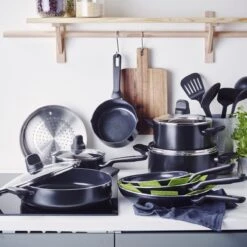 GreenPan Memphis Pannenset - 20-delig - Zwart - Inductie - PFAS-vrij -Keukengerei Verkoop 1200x1200 348