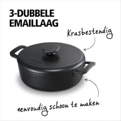 Brabantia The Dutch Braadpan - Matt Black - 28 Cm - Gietijzer -Keukengerei Verkoop 1200x1200 374