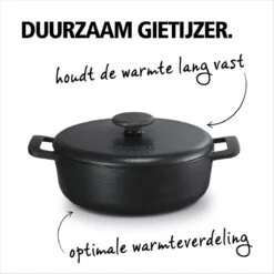 Brabantia The Dutch Braadpan - Matt Black - 28 Cm - Gietijzer -Keukengerei Verkoop 1200x1200 375