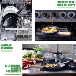 GreenChef Vintage Wokpan 28cm/3.7L - Zwart - Inductie - PFAS-vrij -Keukengerei Verkoop 1200x1200 380