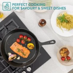 Navaris Gietijzeren Koekenpan - Braadpan Van Gietijzer - Ronde Skillet - Geschikt Voor Alle Warmtebronnen - Ø 30 Cm - Ovenbestendig Tot 260 Graden 25 Navaris Gietijzeren Koekenpan - Braadpan Van Gietijzer - Ronde Skillet - Geschikt Voor Alle Warmtebronnen - Ø 30 Cm - Ovenbestendig Tot 260 Graden -Keukengerei Verkoop 1200x1200 415