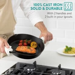 Navaris Gietijzeren Koekenpan - Braadpan Van Gietijzer - Ronde Skillet - Geschikt Voor Alle Warmtebronnen - Ø 30 Cm - Ovenbestendig Tot 260 Graden 27 Navaris Gietijzeren Koekenpan - Braadpan Van Gietijzer - Ronde Skillet - Geschikt Voor Alle Warmtebronnen - Ø 30 Cm - Ovenbestendig Tot 260 Graden -Keukengerei Verkoop 1200x1200 417