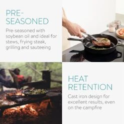 Navaris Gietijzeren Koekenpan - Braadpan Van Gietijzer - Ronde Skillet - Geschikt Voor Alle Warmtebronnen - Ø 30 Cm - Ovenbestendig Tot 260 Graden 33 Navaris Gietijzeren Koekenpan - Braadpan Van Gietijzer - Ronde Skillet - Geschikt Voor Alle Warmtebronnen - Ø 30 Cm - Ovenbestendig Tot 260 Graden -Keukengerei Verkoop 1200x1200 422