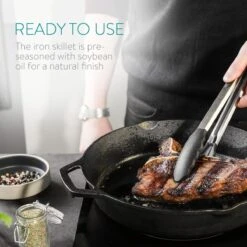 Navaris Gietijzeren Koekenpan - Braadpan Van Gietijzer - Ronde Skillet - Geschikt Voor Alle Warmtebronnen - Ø 30 Cm - Ovenbestendig Tot 260 Graden 34 Navaris Gietijzeren Koekenpan - Braadpan Van Gietijzer - Ronde Skillet - Geschikt Voor Alle Warmtebronnen - Ø 30 Cm - Ovenbestendig Tot 260 Graden -Keukengerei Verkoop 1200x1200 423