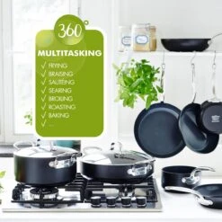 GreenPan Barcelona Infinity Pro Koekenpannenset Ø 24cm + Ø 28cm - Zwart - Inductie - PFAS-vrij -Keukengerei Verkoop 1200x1200 458