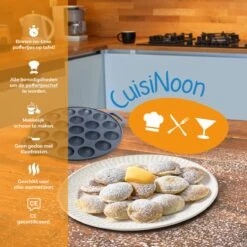 CuisiNoon® Poffertjespan Premium - Complete Poffertjesmaker Set - Inclusief Bakboek -Keukengerei Verkoop 1200x1200 480