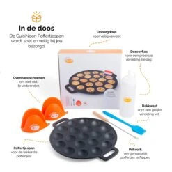 CuisiNoon® Poffertjespan Premium - Complete Poffertjesmaker Set - Inclusief Bakboek -Keukengerei Verkoop 1200x1200 481