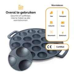 CuisiNoon® Poffertjespan Premium - Complete Poffertjesmaker Set - Inclusief Bakboek -Keukengerei Verkoop 1200x1200 482
