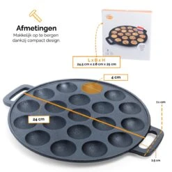 CuisiNoon® Poffertjespan Premium - Complete Poffertjesmaker Set - Inclusief Bakboek -Keukengerei Verkoop 1200x1200 483