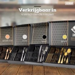 LaCardia Bestekset Glans Zwart – 24-delig Bestek – 6 Persoons – Bestek Zwart Voor 6 Personen -Keukengerei Verkoop 1200x1200 52