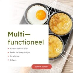 Merkloos Pancake Pan - Omeletpan - Eierpan - Anti Aanbaklaag - PFAS Vrij - Pancake Maker - Geschikt Voor Alle Warmtebronnen - Inductie Pannen -Keukengerei Verkoop 1200x1200 533