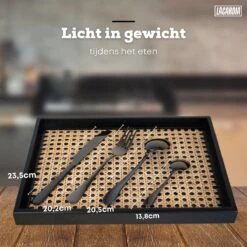 LaCardia Bestekset Glans Zwart – 24-delig Bestek – 6 Persoons – Bestek Zwart Voor 6 Personen -Keukengerei Verkoop 1200x1200 54