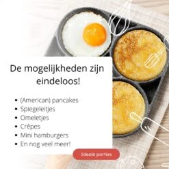 Anti-aanbak Pancake Pan | American Pancake Pan | Omelet Pan | Geschikt Voor Inductie & Alle Warmtebronnen | Eierpan | Omeletmaker | Pancake Maker | Mini Pannenkoekenpan -Keukengerei Verkoop 1200x1200 540