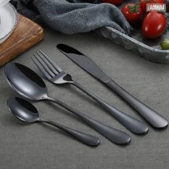 LaCardia Bestekset Glans Zwart – 24-delig Bestek – 6 Persoons – Bestek Zwart Voor 6 Personen -Keukengerei Verkoop 1200x1200 56