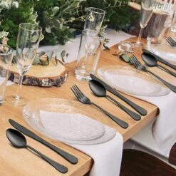LaCardia Bestekset Glans Zwart – 24-delig Bestek – 6 Persoons – Bestek Zwart Voor 6 Personen -Keukengerei Verkoop 1200x1200 57