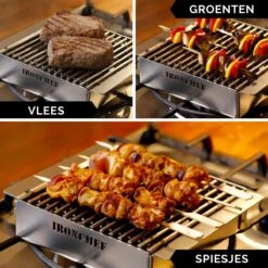 IRONCHEF Lavastenen Grill - Geschikt Voor Gasfornuis - Barbecue - BBQ - Grillplaat - Grilplaat - Bakplaat - Grillpan -Keukengerei Verkoop 1200x1200 600