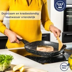 Westinghouse Grillpan - Ø 28 Cm - Zwart Marmer - Geschikt Voor Alle Warmtebronnen Inclusief Inductie - Steakpan Met Antiaanbaklaag- Aluminium 12 Westinghouse Grillpan - Ø 28 Cm - Zwart Marmer - Geschikt Voor Alle Warmtebronnen Inclusief Inductie - Steakpan Met Antiaanbaklaag- Aluminium -Keukengerei Verkoop 1200x1200 629