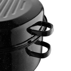 Emalia Geëmailleerde Braadpan Met Deksel 7L - Braadslede - Bakpan - Grillpan - Emaille - Zwart -Keukengerei Verkoop 1200x1200 666