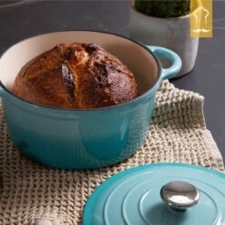 Chefarone Gietijzeren Pan - Braadpan Inclusief Deksel - Geschikt Voor Alle Warmtebronnen - Geëmailleerd Blauw -Keukengerei Verkoop 1200x1200 692