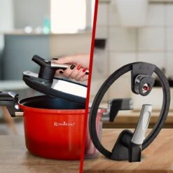 Rosmarino - Snelkookpan Met Glazen Deksel - Zwart - Ø24cm - 5 Liter - 100% PFAS & PFOA Vrij - Aluminium - Pressure Cooker - Non-stick Minerale Coating - Ergonomische Handgrepen - Geschikt Voor Alle Warmtebronnen -Keukengerei Verkoop 1200x1200 742