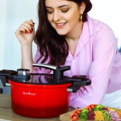 Rosmarino - Snelkookpan Met Glazen Deksel - Zwart - Ø24cm - 5 Liter - 100% PFAS & PFOA Vrij - Aluminium - Pressure Cooker - Non-stick Minerale Coating - Ergonomische Handgrepen - Geschikt Voor Alle Warmtebronnen -Keukengerei Verkoop 1200x1200 743