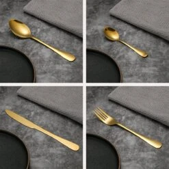 SensaHome - 20-Delige Bestek Set - Inclusief Mes/Vork/Lepel - 4 Personen - Goud -Keukengerei Verkoop 1200x1200 76