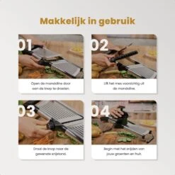 Multifunctionele Groentesnijder - Mandoline Slicer Dicer - Groentensnijder & Uiensnijder - Met E-book - Kitchen Royal® -Keukengerei Verkoop 1200x1200 810