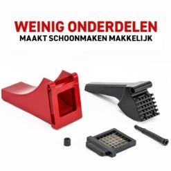 Merkloos Frietsnijder - Patatsnijder - Groentesnijder - Roestvrijstalen Snijrooster - Raspen, Schillers & Snijders - Rood -Keukengerei Verkoop 1200x1200 852