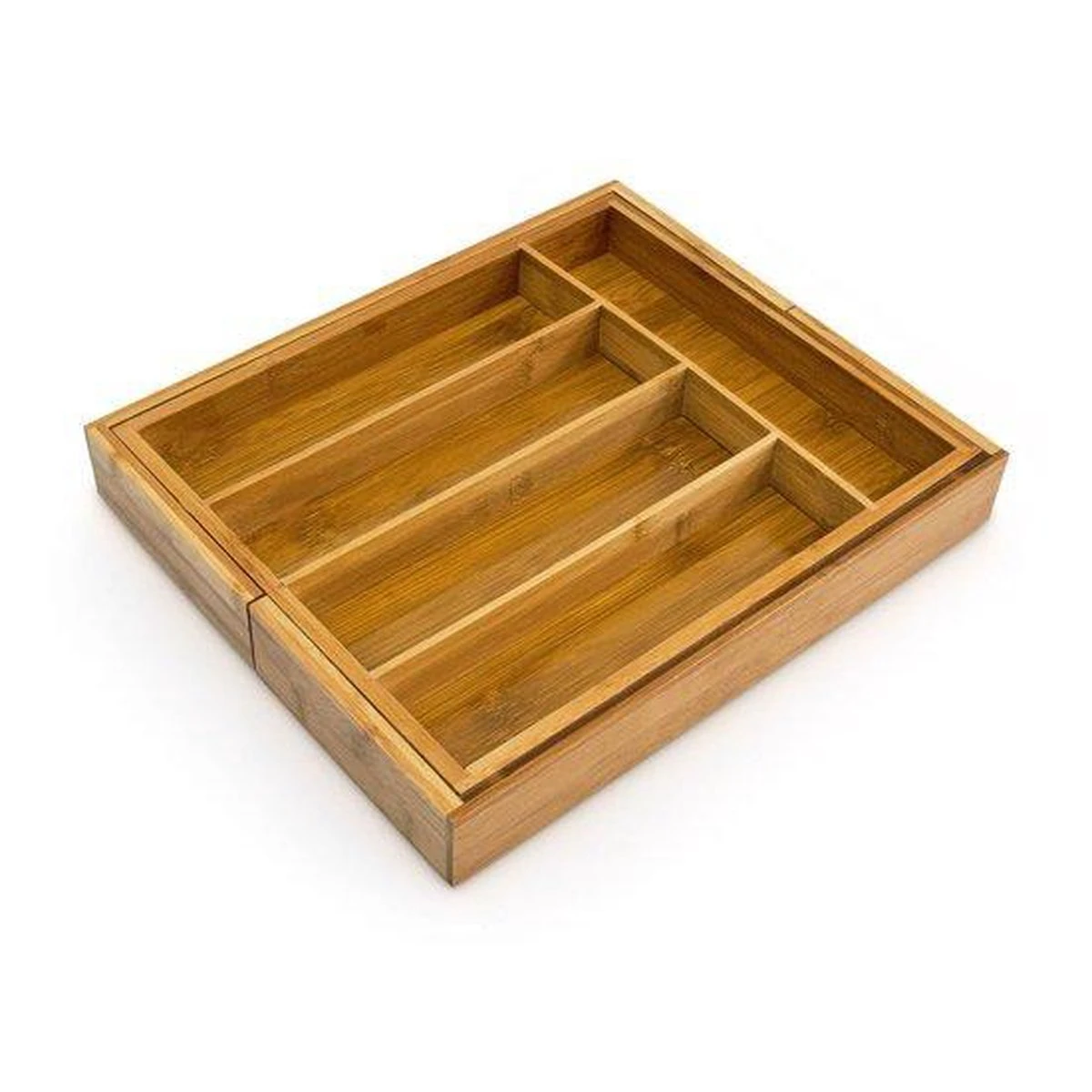 HI Bestekbak Uitschuifbaar Bamboe 2 HI Bestekbak Uitschuifbaar Bamboe - Afbeelding 2