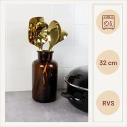 Orange85 Keukengerei Set - 5-delig - Goud - Schuimspaan - Spaghettilepel - Soeplepel - Spatel - Opscheplepel 10 Orange85 Keukengerei Set - 5-delig - Goud - Schuimspaan - Spaghettilepel - Soeplepel - Spatel - Opscheplepel -Keukengerei Verkoop 1200x1200 912
