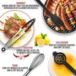 Strex Keukengerei Set Met Houder 15 Delig - Hittebestendig / BPA Vrij / Siliconen - Keuken Gerei -Keukengerei Verkoop 1200x1200 927