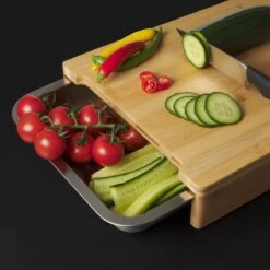 Blumtal Snijplank Carlos - Snijplankenset Met Houder - Hout - Bamboe - 40 X 28,5 X 6,8 Cm -Keukengerei Verkoop 1200x1200 976