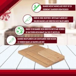 Rednas Bamboe Snijplank - Snijplanken Set - Borrelplank - Serveerplank - 3-delig - Hygiënisch En Duurzaam -Keukengerei Verkoop 1200x1200 992