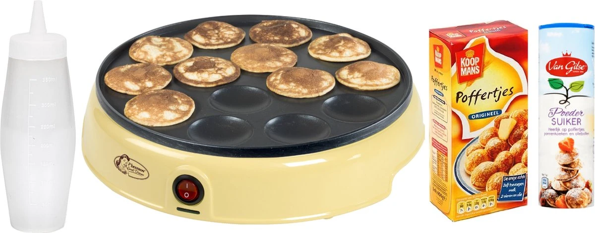 Bestron Elektrische Poffertjespan Cadeauset Compleet 1 Bestron Elektrische Poffertjespan Cadeauset Compleet