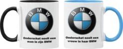 Cadeau Mok BMWrijder - Onderschat Nooit Een Man In Zijn BMW - Zwart Handvat- Kado Beker Voor Vader-opa-broer-neef-oom-zoon-papa -Keukengerei Verkoop 1200x482
