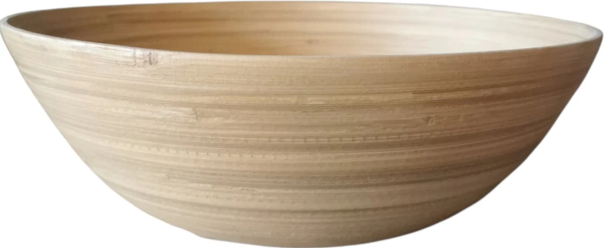 Secret De Gourmet - Slakom/serveer Schaaltjes - Bamboe - Beige- D25 Cm 4 Secret De Gourmet - Slakom/serveer Schaaltjes - Bamboe - Beige- D25 Cm - Afbeelding 4