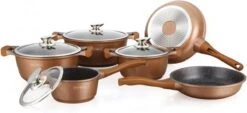 Royalty Line 10-delige Pannenset-- RVS - Gietijzer- Roze -Keukengerei Verkoop 1200x551 3