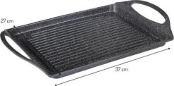 Merkloos Eazy Living Grillplaat Inductie Anthony 27 Cm X 37 Cm -Keukengerei Verkoop 1200x593