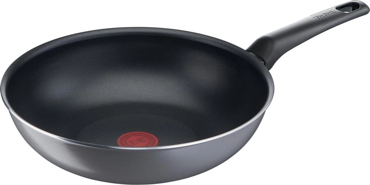 Tefal Easy Plus Pannenset - Koekenpan Ø 24 Cm + Wokpan Ø 28 Cm - Niet Geschikt Voor Inductie 2 Tefal Easy Plus Pannenset - Koekenpan Ø 24 Cm + Wokpan Ø 28 Cm - Niet Geschikt Voor Inductie - Afbeelding 2