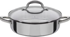 Michelino Ilias Hapjespan 28cm - RVS Pan - Geschikt Voor Alle Warmtebronnen - Zilver 3 Michelino Ilias Hapjespan 28cm - RVS Pan - Geschikt Voor Alle Warmtebronnen - Zilver -Keukengerei Verkoop 1200x643 1
