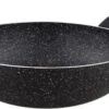Granite Stone Wokpan - Ø 28cm– PFOA-vrij – Aluminium – Drielaag Coating – 3-laags Antiaanbaklaag – Elegant – Koken – Wokken – Gourmetten – Cadeau- Keuken – Gas – Elektrisch - Keramisch En Inductie – Wok Pan